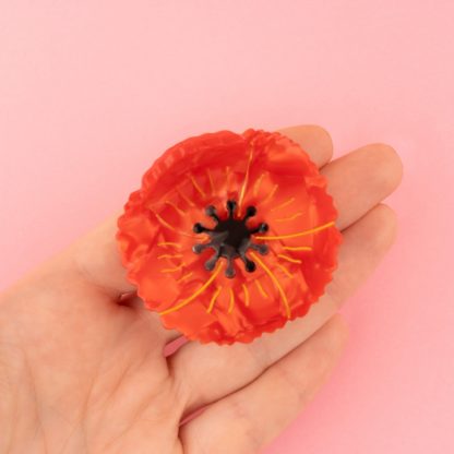 Pince à cheveux - Coquelicot