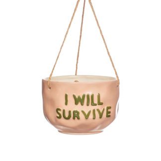 Cache-pot à suspendre - I will survive