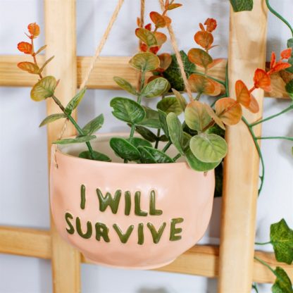 Cache-pot à suspendre - I will survive