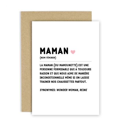 Carte de voeux – Définition Maman