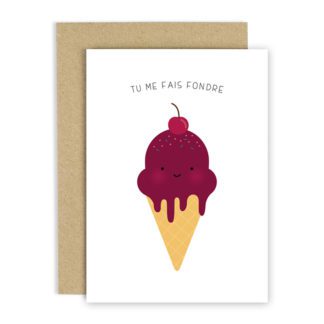 Carte de voeux – Glace cerise