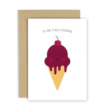 Carte de voeux – Glace cerise