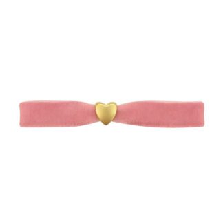 Bracelet velours – Coeur Blush