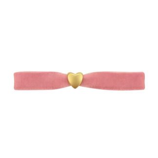 Bracelet velours – Coeur Blush