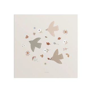 Affiche carrée – Oiseaux & Fleurs