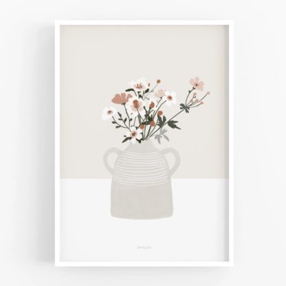 Affiche A4 – Pot & Fleurs