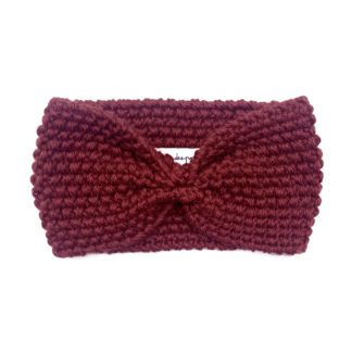 Bandeau en laine - Bordeau