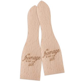 Spatules à raclette - Le fromage c'est la vie (2pcs)