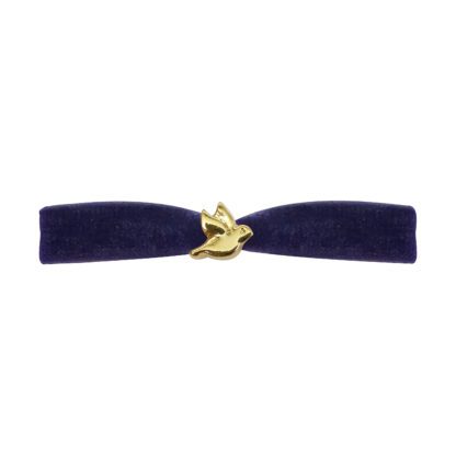 Bracelet velours – Oiseau Blueberry