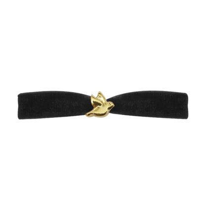 Bracelet velours – Oiseau Noir