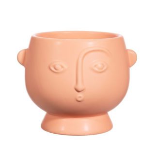 Cache-pot - Visage rose M