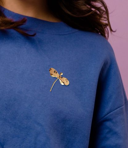 Broche libellule mini – Léopard