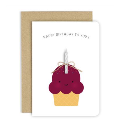 Carte de voeux – Happy muffin cerise