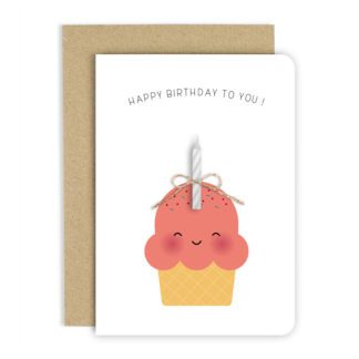 Carte de voeux – Happy muffin fraise