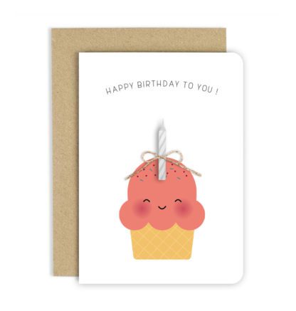 Carte de voeux – Happy muffin fraise