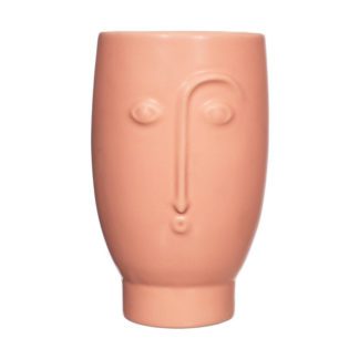 Vase - Visage rose M