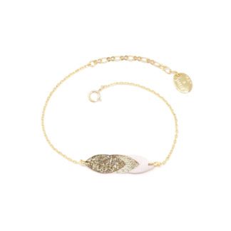 Bracelet Volta – Blanc, Or & Paillettes