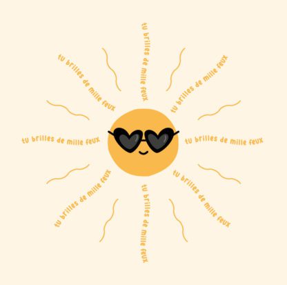 Carte de voeux – Tu brilles de mille feux