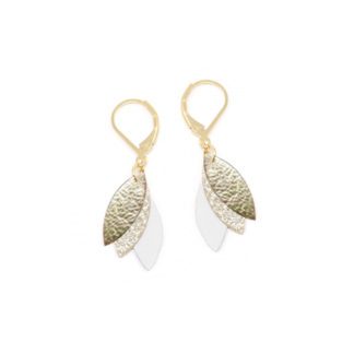 Boucles Casamance – Blanc, Or & Paillettes