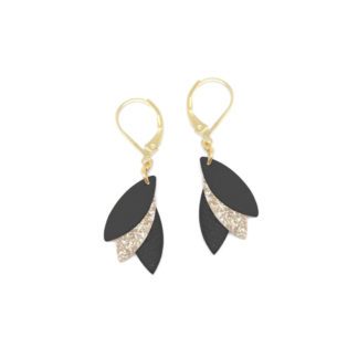 Boucles Casamance – Noir & Paillettes