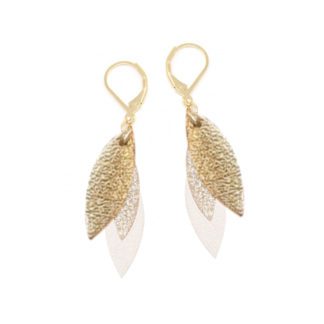 Boucles Saône – Blanc, Or & Paillettes