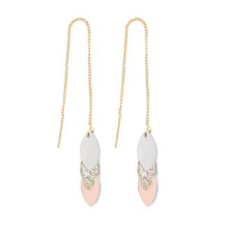 Boucles Volta – Blanc, Nude & Paillettes