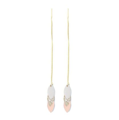 Boucles Volta – Blanc, Nude & Paillettes