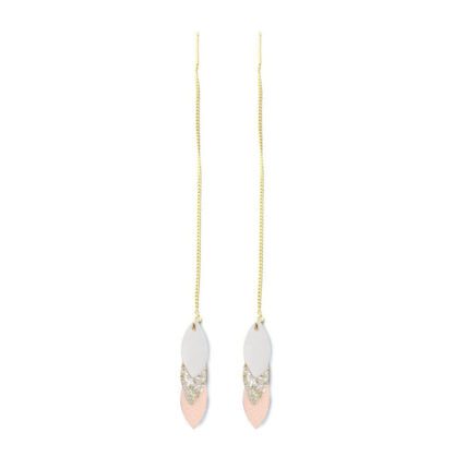 Boucles Volta – Blanc, Nude & Paillettes