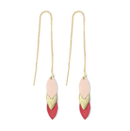 Boucles Volta – Framboise, Nude & Or