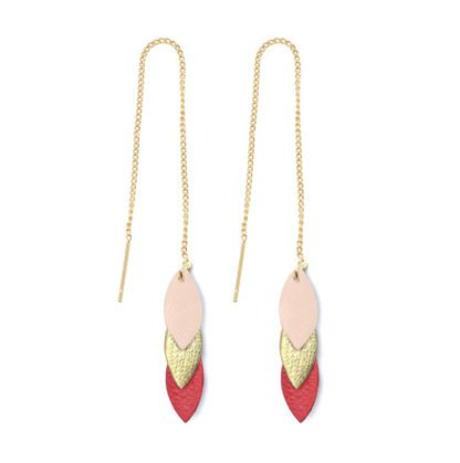 Boucles Volta – Framboise, Nude & Or