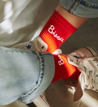 Chaussettes Bisou - Rouge