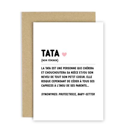 Carte de voeux – Définition Tata