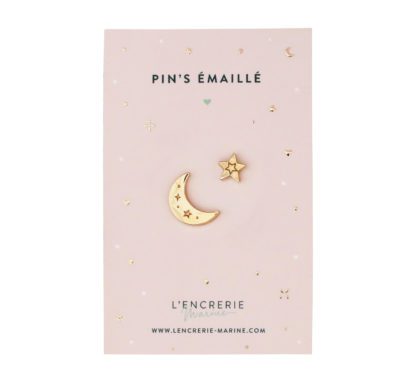 Pin's émaillé – Lune & Étoile (2pcs)