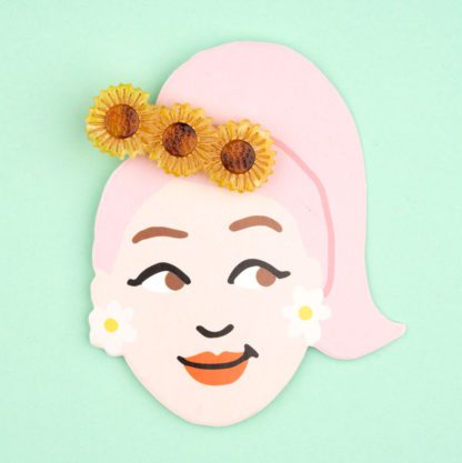 Barrette à cheveux - Tournesol