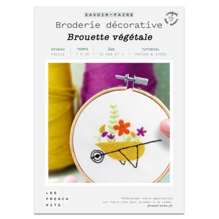 Kit broderie - Brouette fleurie