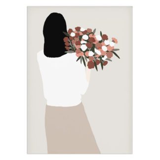 Affiche A4 – Femme & Bouquet