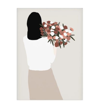 Affiche A4 – Femme & Bouquet