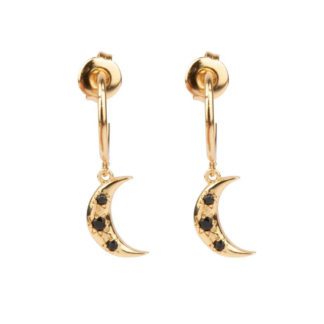 Boucles d'oreilles - Lune Aimé Noir