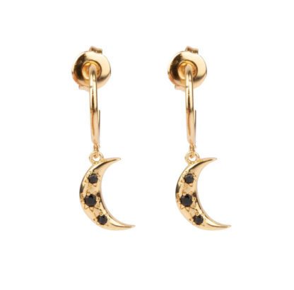 Boucles d'oreilles - Lune Aimé Noir