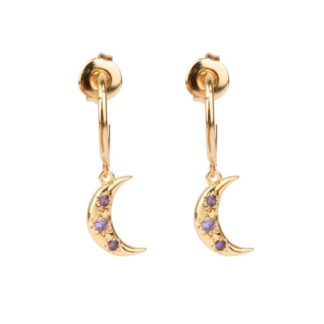 Boucles d'oreilles - Lune Aimé Violet