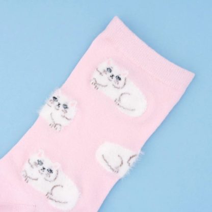 Chaussettes - Chat blanc