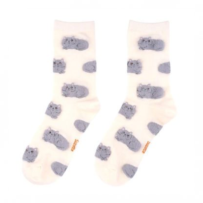 Chaussettes - Chat gris