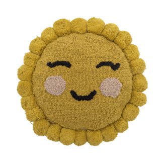 Coussin à pompons - Soleil Vigge