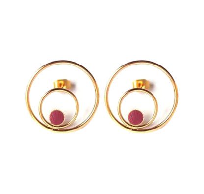 Boucles d'oreilles – Nini framboise