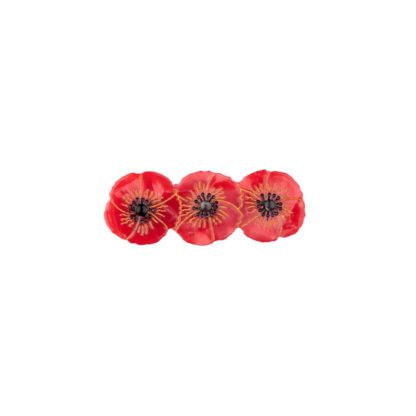 Barrette à cheveux - Coquelicot