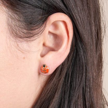 Boucles d'oreilles - Coccinelle