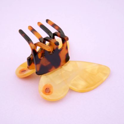 Pince à cheveux - Papillon jaune