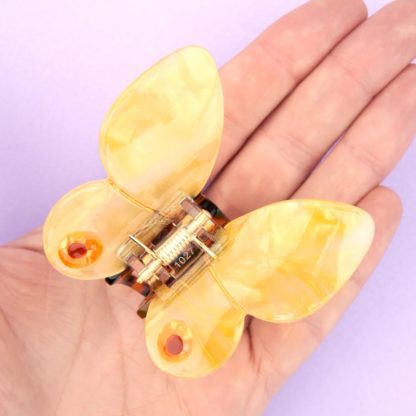 Pince à cheveux - Papillon jaune