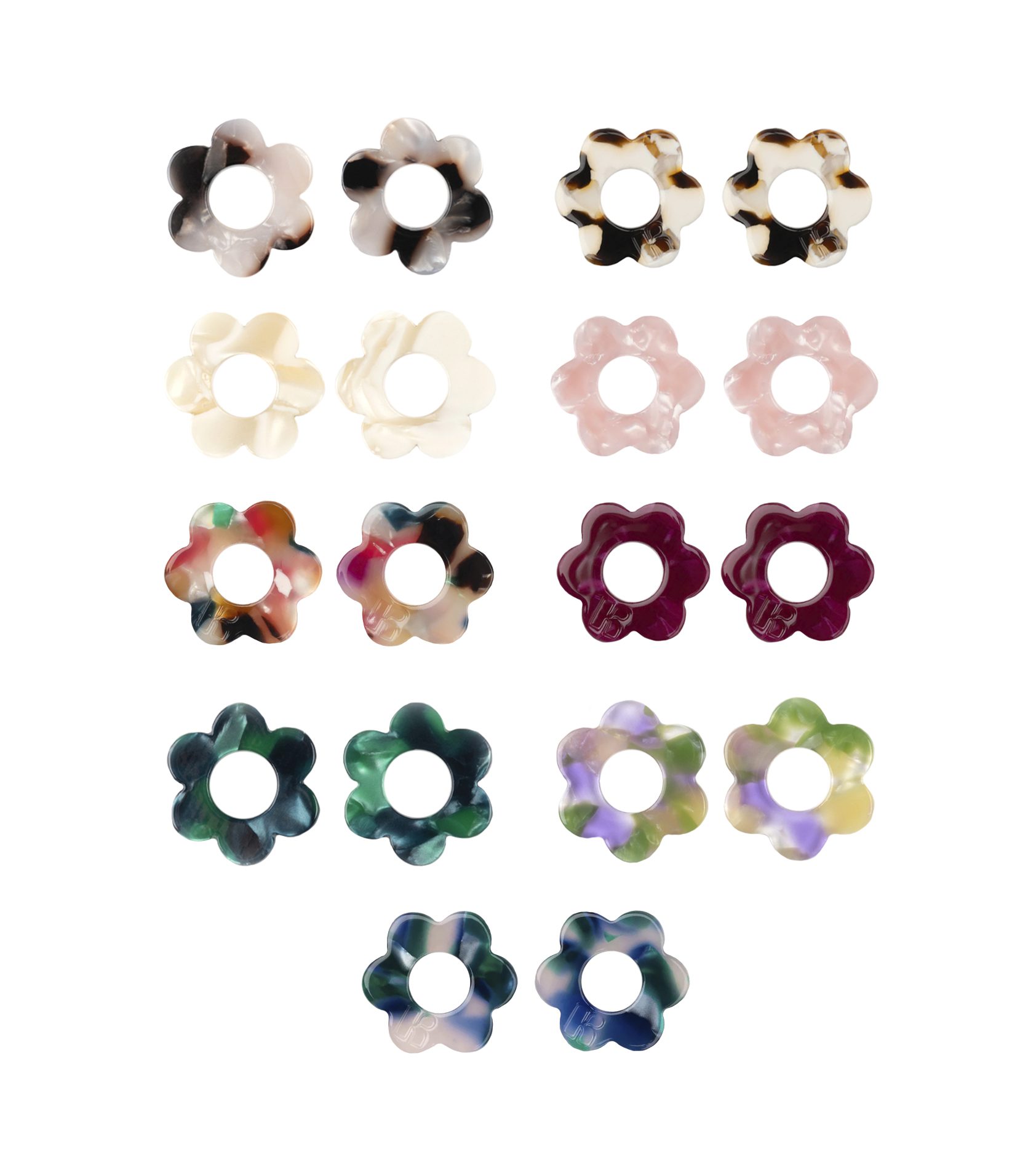 Boucles d'oreilles - Fleurette sans anneaux