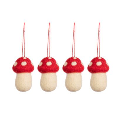Déco à suspendre - Champignons (4pcs)